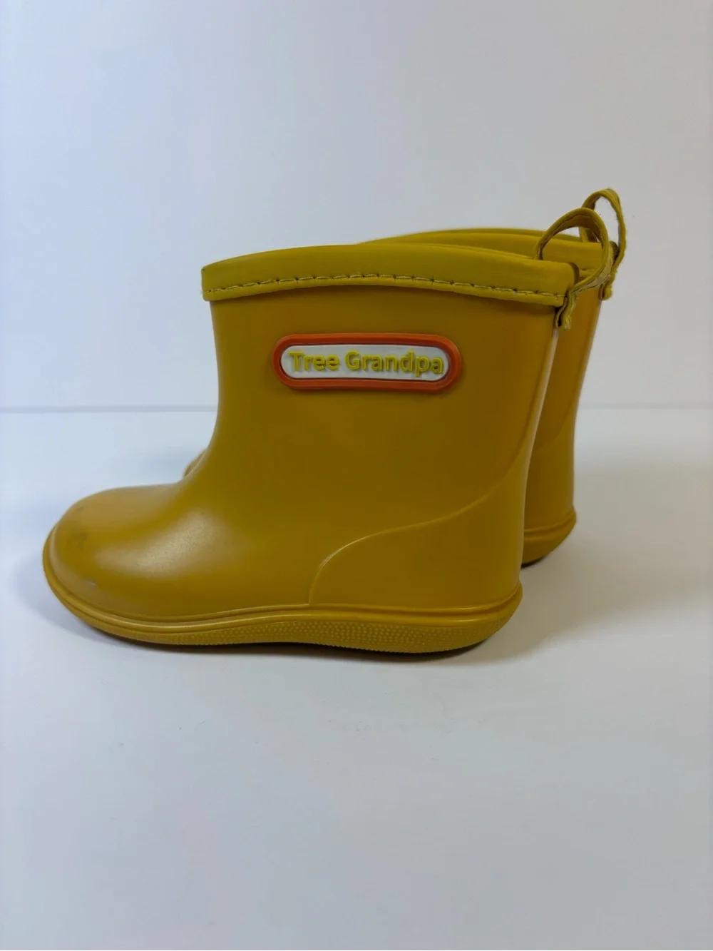 Tree Grandpa Toddler Rain Boots Size 14 Rubber Yellow Duck US 7/8